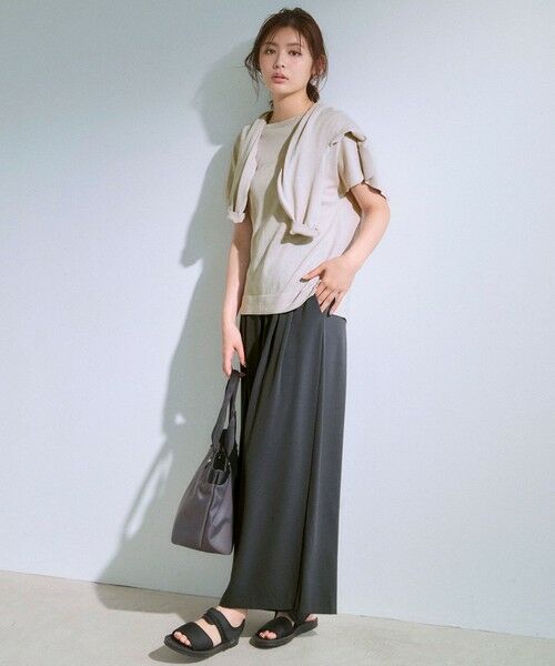 ANY / エニィ ニット・セーター | 【接触冷感/UVカット/抗菌防臭/手洗い可/アンチピリング】ファンクションフレンチスリーブニット | 詳細1