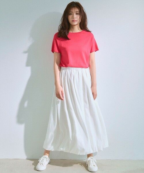 ANY / エニィ ニット・セーター | 【接触冷感/UVカット/抗菌防臭/手洗い可/アンチピリング】ファンクションフレンチスリーブニット | 詳細8