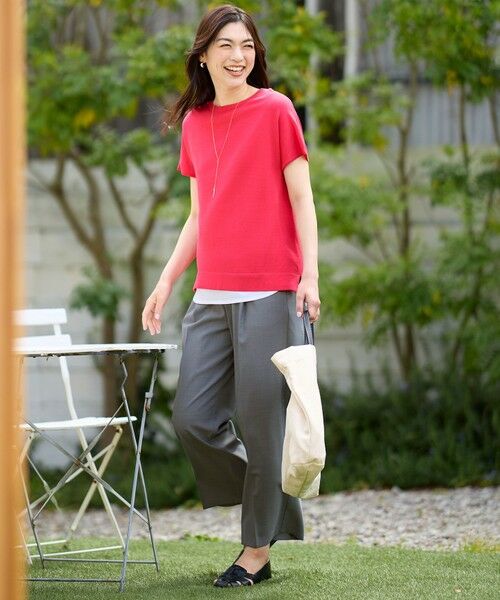 ANY / エニィ ニット・セーター | 【接触冷感/UVカット/抗菌防臭/手洗い可/アンチピリング】ファンクションフレンチスリーブニット | 詳細9