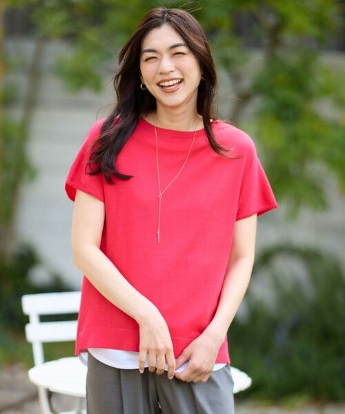 ANY / エニィ ニット・セーター | 【接触冷感/UVカット/抗菌防臭/手洗い可/アンチピリング】ファンクションフレンチスリーブニット | 詳細10