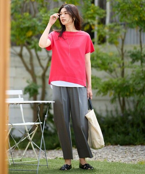 ANY / エニィ ニット・セーター | 【接触冷感/UVカット/抗菌防臭/手洗い可/アンチピリング】ファンクションフレンチスリーブニット | 詳細13