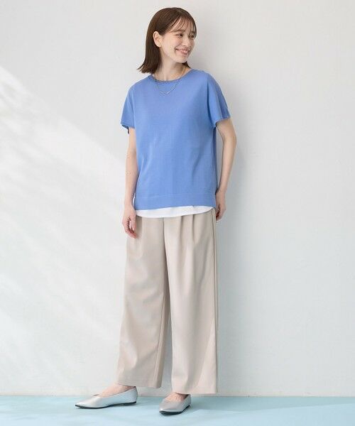 ANY / エニィ ニット・セーター | 【接触冷感/UVカット/抗菌防臭/手洗い可/アンチピリング】ファンクションフレンチスリーブニット | 詳細18