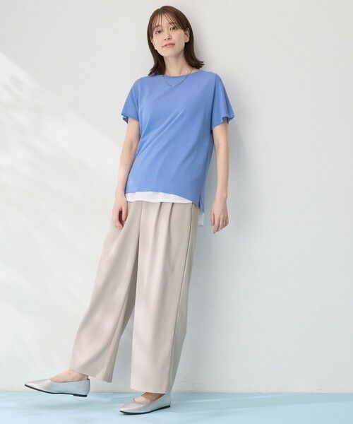 ANY / エニィ ニット・セーター | 【接触冷感/UVカット/抗菌防臭/手洗い可/アンチピリング】ファンクションフレンチスリーブニット | 詳細20