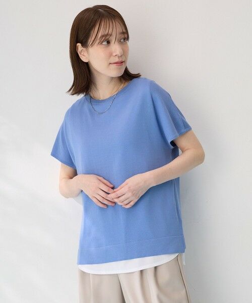 ANY / エニィ ニット・セーター | 【接触冷感/UVカット/抗菌防臭/手洗い可/アンチピリング】ファンクションフレンチスリーブニット | 詳細21