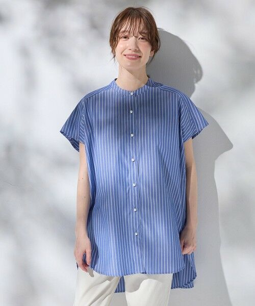 ANY / エニィ シャツ・ブラウス | ラメストライプ半袖シャツブラウス | 詳細11
