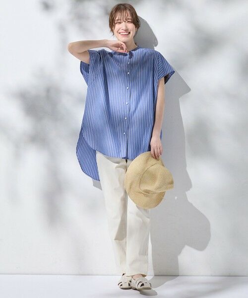 ANY / エニィ シャツ・ブラウス | ラメストライプ半袖シャツブラウス | 詳細12