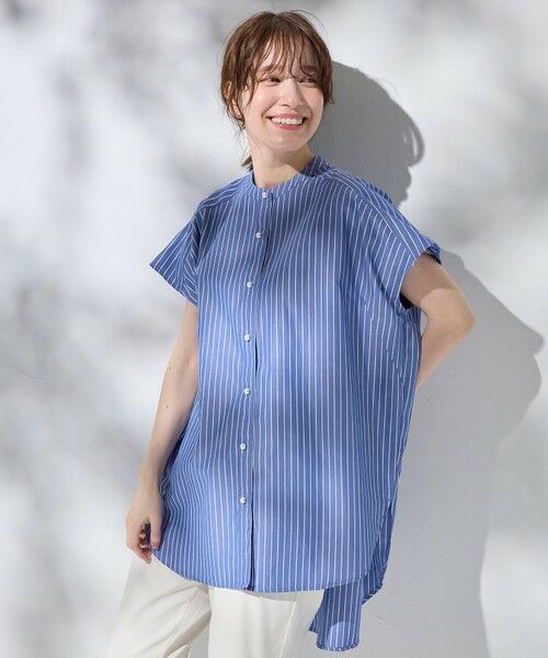 ANY / エニィ シャツ・ブラウス | ラメストライプ半袖シャツブラウス | 詳細10