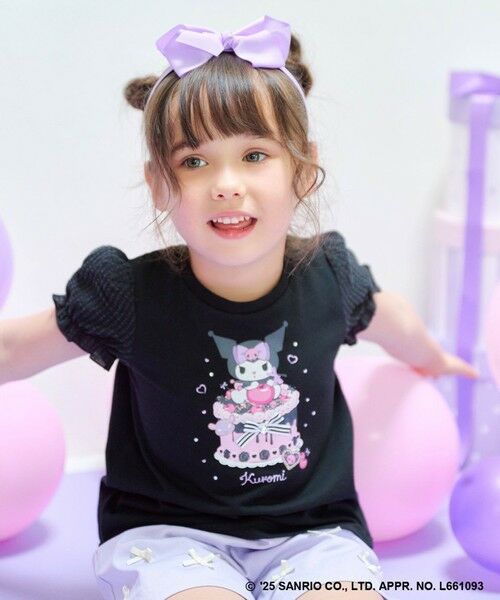 ANY/エニィ 【any FAM ×サンリオキャラクターズ】パフスリーブ Tシャツ クロミ×ブラック 120 ANY/エニィ 【any FAM ×サンリオキャラクターズ】パフスリーブ Tシャツ クロミ×ブラック 120