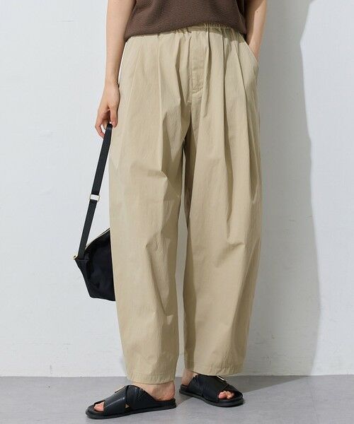 ANY/エニィ 【洗濯機可/ウエストゴム】撥水バレルパンツ サンド 2 ANY/エニィ 【洗濯機可/ウエストゴム】撥水バレルパンツ サンド 2