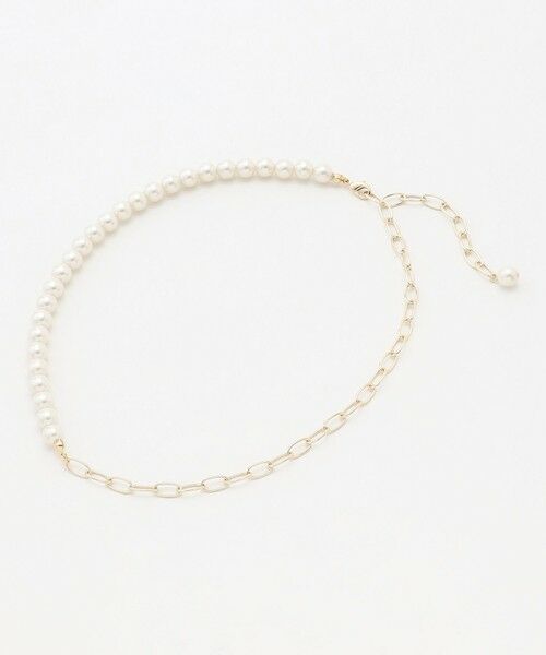 ANY/エニィ パール×チェーンラリエットネックレス ゴールド F