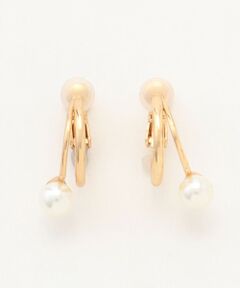 ANY / エニィ ピアス・イヤリング | ２連パールフープイヤリング(両耳用)