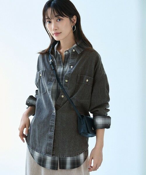 ANY / エニィ シャツ・ブラウス | オンブレーチェックオーバーシャツ | 詳細4