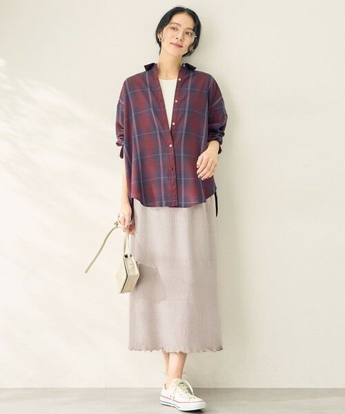 ANY / エニィ シャツ・ブラウス | オンブレーチェックオーバーシャツ | 詳細13