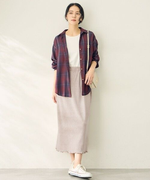 ANY / エニィ シャツ・ブラウス | オンブレーチェックオーバーシャツ | 詳細14