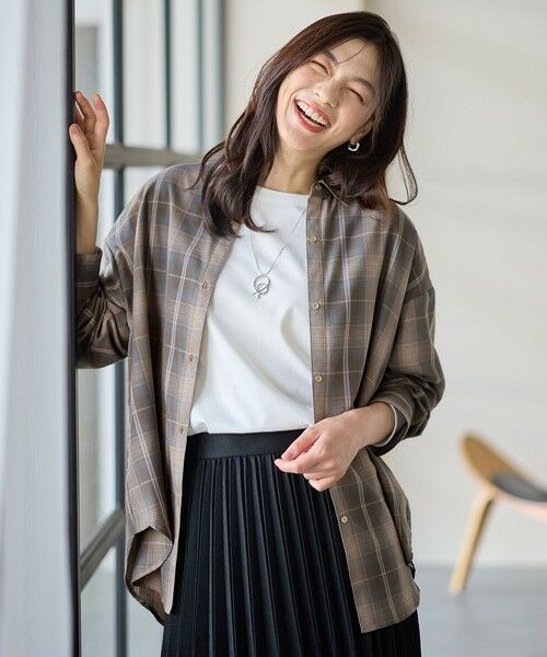 ANY / エニィ シャツ・ブラウス | オンブレーチェックオーバーシャツ | 詳細21