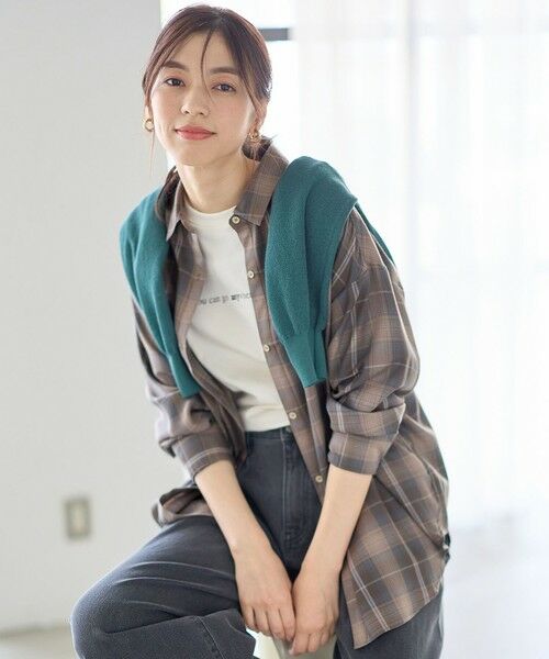 ANY / エニィ シャツ・ブラウス | オンブレーチェックオーバーシャツ | 詳細27