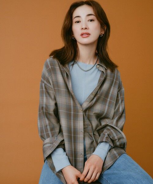 ANY / エニィ シャツ・ブラウス | オンブレーチェックオーバーシャツ | 詳細29