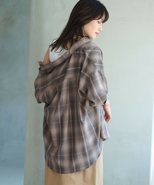 ANY / エニィ シャツ・ブラウス | オンブレーチェックオーバーシャツ | 詳細27