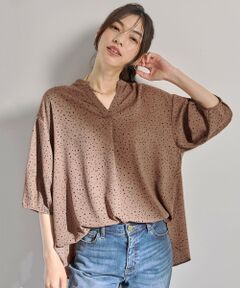 ANY / エニィ シャツ・ブラウス | 【洗濯機可】ドルマンスキッパードットブラウス