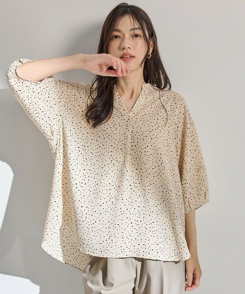 ANY / エニィ シャツ・ブラウス | 【洗濯機可】ドルマンスキッパードットブラウス | 詳細1