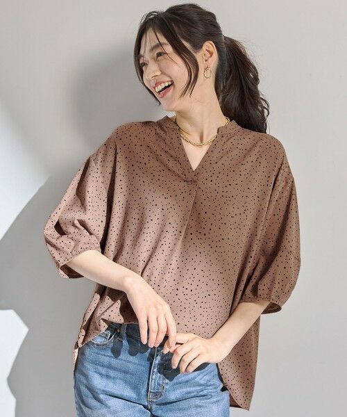 ANY / エニィ シャツ・ブラウス | 【洗濯機可】ドルマンスキッパードットブラウス | 詳細6