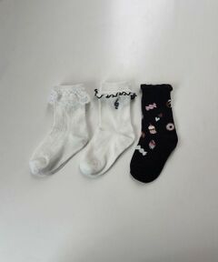 ANY / エニィ ソックス | 【3点セット】ソックス （ガーリー音符）