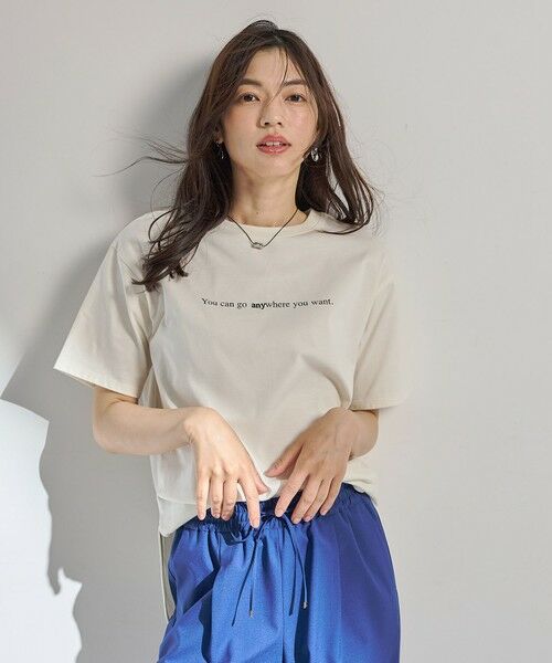 ANY / エニィ カットソー | 【洗濯機可/接触冷感/UVケア】オーガビッツロゴテールＴシャツ | 詳細1