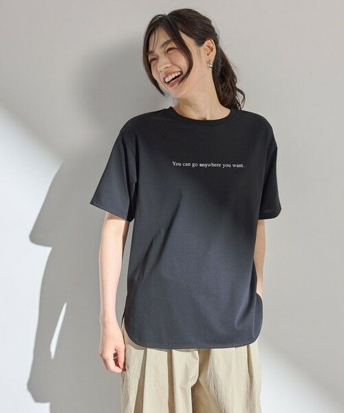 ANY / エニィ カットソー | 【洗濯機可/接触冷感/UVケア】オーガビッツロゴテールＴシャツ | 詳細6