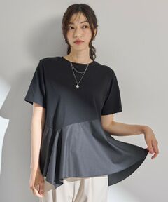 ANY / エニィ カットソー | 【洗濯機可】コンビネーションイレヘムカットソー