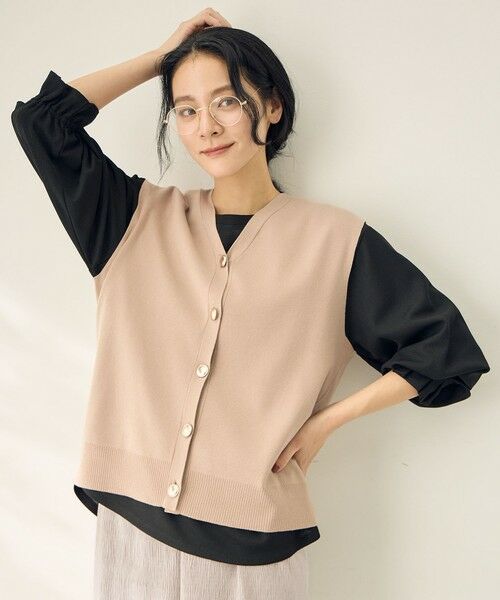 ANY / エニィ ベスト | メタルボタンニットベスト | 詳細1