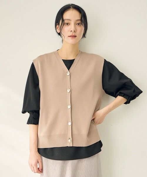 ANY / エニィ ベスト | メタルボタンニットベスト | 詳細2