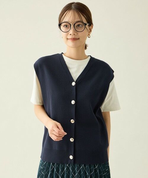 ANY / エニィ ベスト | メタルボタンニットベスト | 詳細16