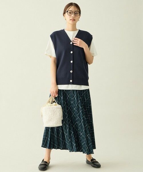 ANY / エニィ ベスト | メタルボタンニットベスト | 詳細17