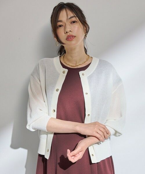 ANY / エニィ カーディガン・ボレロ | シアーニットショートカーディガン | 詳細1