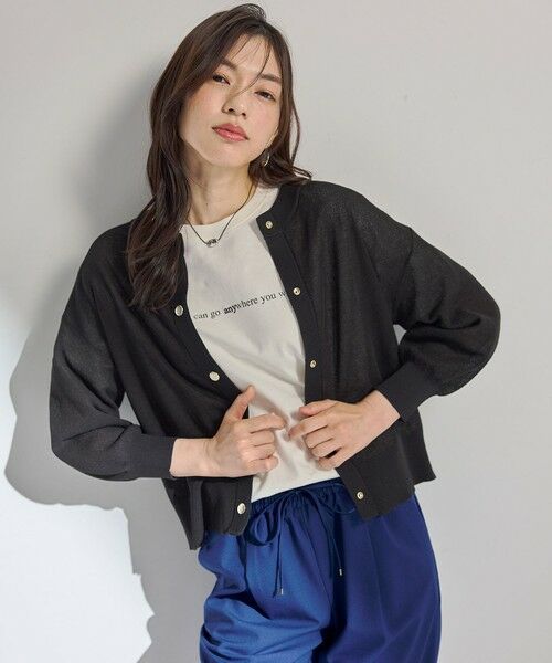 ANY / エニィ カーディガン・ボレロ | シアーニットショートカーディガン | 詳細6