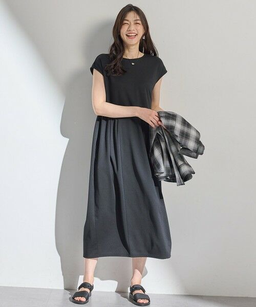 ANY / エニィ ロング・マキシ丈ワンピース | 【洗濯機可】ライトポンチコクーンワンピース | 詳細1