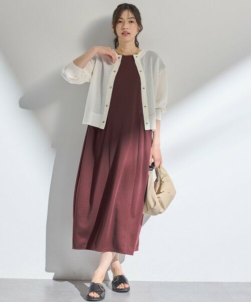 ANY / エニィ ロング・マキシ丈ワンピース | 【洗濯機可】ライトポンチコクーンワンピース | 詳細13