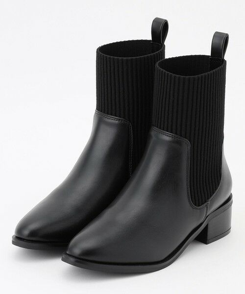 ANY / エニィ ブーツ（ロング丈） | ニットコンビブーツ | 詳細1