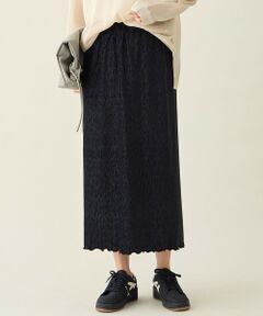 ANY / エニィ ミニ・ひざ丈スカート | 【ウエストゴム】シュリンクベロアスカート