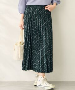 ANY / エニィ ロング・マキシ丈スカート | 【新色追加/ウエストゴム】ウーリッシュプリーツスカート