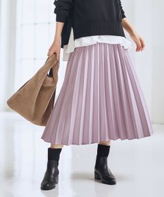 ANY / エニィ ロング・マキシ丈スカート | 【新色追加/ウエストゴム】ウーリッシュプリーツスカート