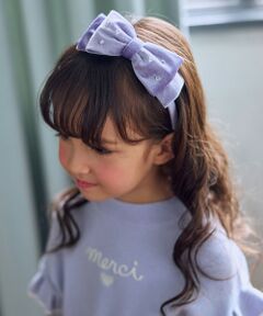 ANY / エニィ カチューシャ・カチューム・その他 | ビジュー付き ベロアリボンカチューシャ