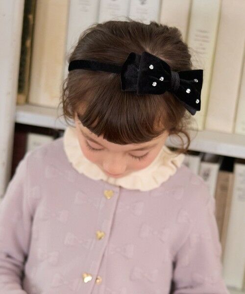 ANY / エニィ カチューシャ・カチューム・その他 | ビジュー付き ベロアリボンカチューシャ | 詳細2