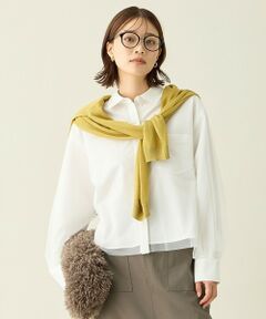 ANY / エニィ シャツ・ブラウス | 【洗濯機可】クロップドチュールコンビシャツ