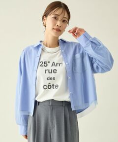 ANY / エニィ シャツ・ブラウス | 【洗濯機可】クロップドチュールコンビシャツ