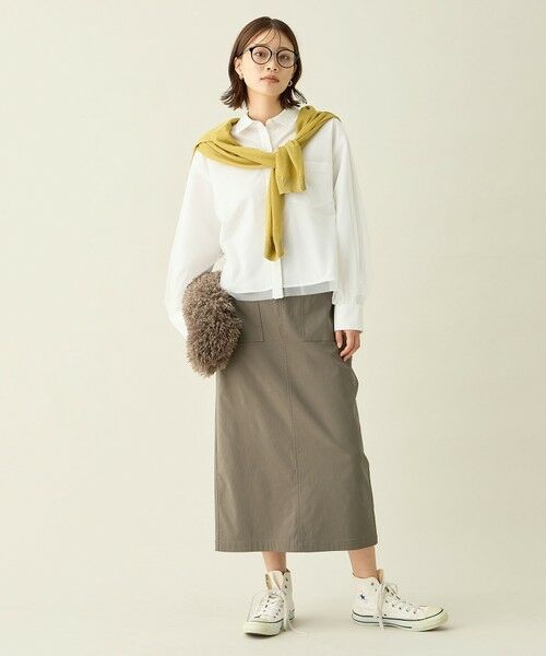 ANY / エニィ シャツ・ブラウス | 【洗濯機可】クロップドチュールコンビシャツ | 詳細2