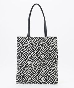 ANY / エニィ トートバッグ | 【A4サイズ収納可】ゼブラジャガード柄トートバッグ