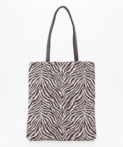 ANY / エニィ トートバッグ | 【A4サイズ収納可】ゼブラジャガード柄トートバッグ