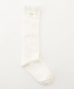ANY / エニィ ソックス | リボン柄 ジャガード ハイソックス