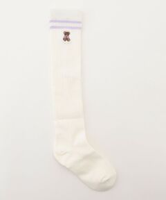 ANY / エニィ ソックス | クマ刺繍 ニーハイソックス